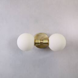 Double Wall Lighting - Brass Gold Lamp Vanity Light Fixture, Sconce Model Ranor Design # - thumbnail 4