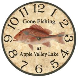 Personalized Fishing Wall Clock - Red Snapper Fish Ocean Clock - thumbnail 3
