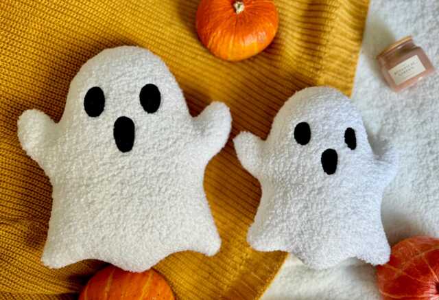 Plush Ghost Pillow in 3 Styles - Halloween Decor - Toy Pillows Handmade Doll Funny Ghos - image 1