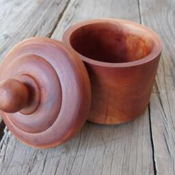 Wooden Jar, Box With Lid, Natural Color Classic Designed Lid Unusual Boxes - thumbnail 2