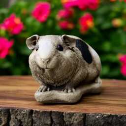 Concrete Guinea Pig Figurine Stone Pet Statue Cement Garden Art Outdoor Yard Decor Cute Animal Sculpture Gift For Lover Lawn Ornament - thumbnail 3