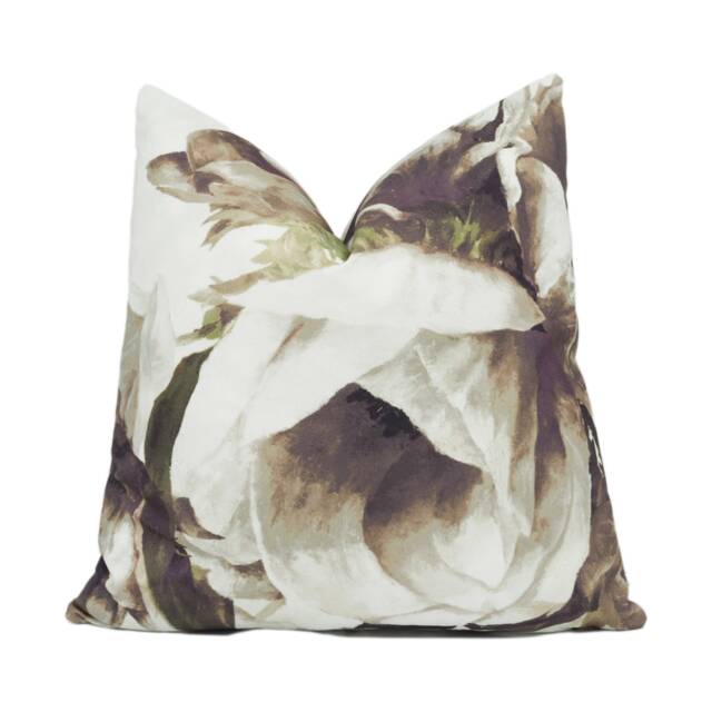 Designers Guild - Sepia Flower Birch Sophisticated Sultry Floral Cushion Cover Handmade Throw Pillow Designer Home D??cor - image 1