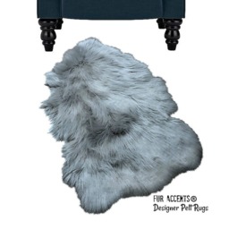 Faux Bear Skin Rug - Plush Animal Pelt Rug, Handmade Usa - thumbnail 2