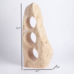 Handmade Travertine Wine Bottle Holder Unique Rack - thumbnail 4