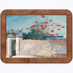 A Wall, Nassau Winslow Homer Painting Sky Flowers Wooden Framed Art Print - thumbnail 3