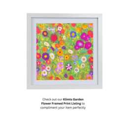 Klimt's Garden Flowers Pendant Ceiling/Table Drum Light Shade, Art Home Decor, Made UK - thumbnail 4