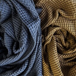Set Of 2 Soft Linen Waffle Blankets Oeko-Tex Certified - thumbnail 2