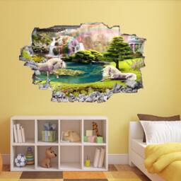 Unicorn Forest Wall Decal, Fantasy Mural, Girls Bedroom Decor - thumbnail 3
