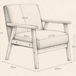 Upholstered Midcentury Modern Armchair - Sage Green Boho Fabric - thumbnail 3