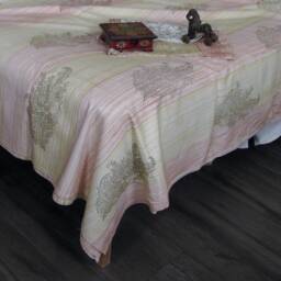Hand Block Print Cotton Bedsheet, Bedspread, Bedding, Bed Linen, Flat Sheet. Full/Double Size Bed Sheet 100 % Cotton, Boho, Bohemian, India Gift - thumbnail 3