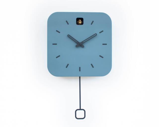 Minimalist Cuckoo Clock, Napoleon Blue Wall Modern Home D??cor - image 1