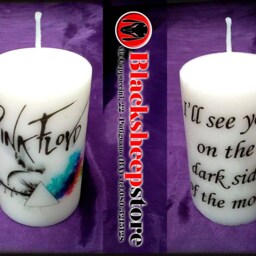 Pink Floyd Candle Personalized, Achievable On Request With Any Image, Photo Or Phrase Of Your Choice, Rock Music, Free Brooch - thumbnail 2