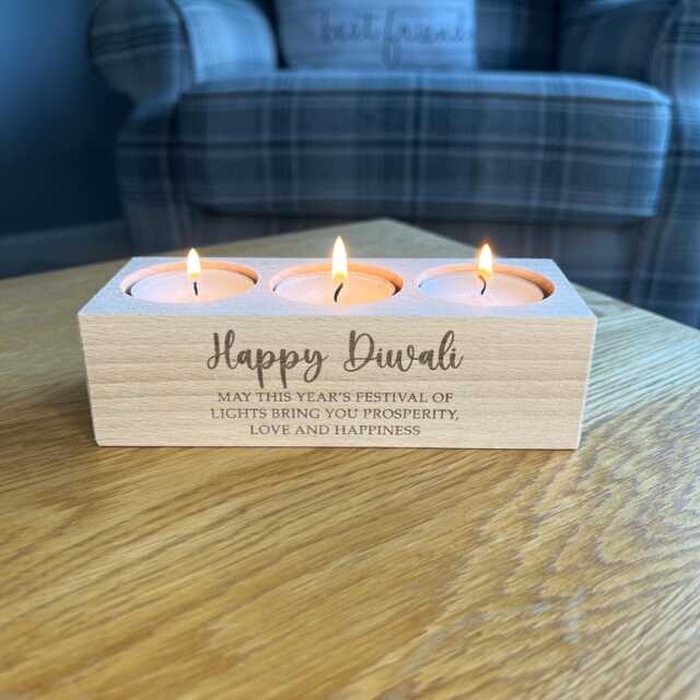 Trio Diwali Candle Gift - Festival Of Light 2026 Tea Holder Celebrations Happy - image 1