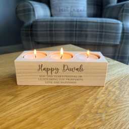 Trio Diwali Candle Gift - Festival Of Light 2026 Tea Holder Celebrations Happy - thumbnail 2