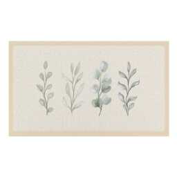 Neutral Leaves Doormat Recycled PVC, Anti-Slip Indoor Outdoor Welcome Mat - thumbnail 2