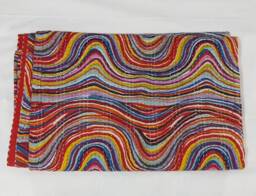Vintage Indian Kantha Quilt, Bed Cover , Sofa Coach Bedding Blanket Throw