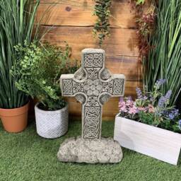 stone Garden Large Celtic Cross Memorial Grace Detailed Gift Ornament - thumbnail 2