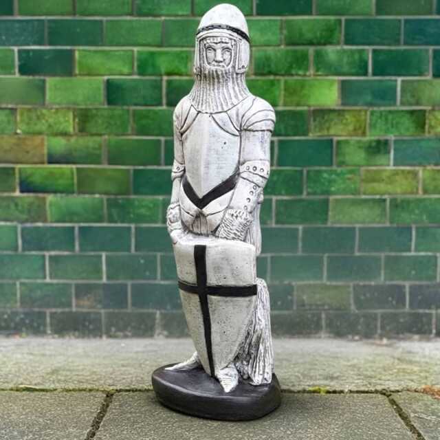 Stone Medieval Knight Sculpture Concrete Statue Garden Soldier Figure Handmade Warrior Ornament Patio Decor Yard Art - image 1