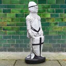 Stone Medieval Knight Sculpture Concrete Statue Garden Soldier Figure Handmade Warrior Ornament Patio Decor Yard Art - thumbnail 2
