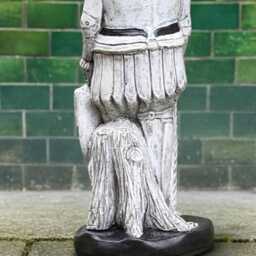 Stone Medieval Knight Sculpture Concrete Statue Garden Soldier Figure Handmade Warrior Ornament Patio Decor Yard Art - thumbnail 4