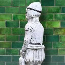 Stone Medieval Knight Sculpture Concrete Statue Garden Soldier Figure Handmade Warrior Ornament Patio Decor Yard Art - thumbnail 3