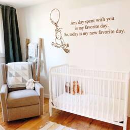 Winnie The Pooh Quote Wall Decal Vinyl Sticker Decals Quotes Any Day Spent With You Is My Favorite Day... Decor Nursery Baby Room X61 - thumbnail 3