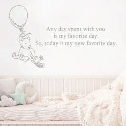 Winnie The Pooh Quote Wall Decal Vinyl Sticker Decals Quotes Any Day Spent With You Is My Favorite Day... Decor Nursery Baby Room X61 - thumbnail 2