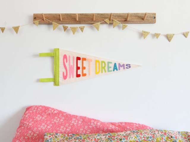 Sweet Dreams Pennant Flag Nursery Wall Decor Kids Room - image 1