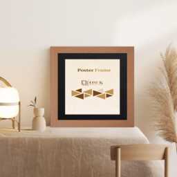 Beech Mdf Wood Effect Square Photo Frame With Mounts - Picture Poster Wedding Gifts Anniversary Gift Wall Hanging & Home Decor - thumbnail 1