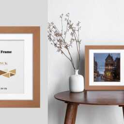 Beech Mdf Wood Effect Square Photo Frame With Mounts - Picture Poster Wedding Gifts Anniversary Gift Wall Hanging & Home Decor - thumbnail 4