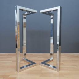 Stainless Steel Bar Height Table Legs, Chrome Pub Legs , 40 - thumbnail 4