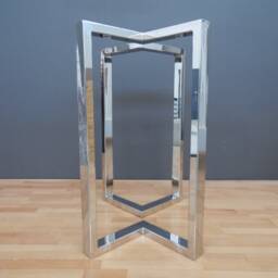Stainless Steel Bar Height Table Legs, Chrome Pub Legs , 40 - thumbnail 2