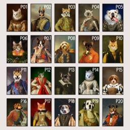 Custom Renaissance Pet Portrait, Dog Cat Art, Regal Framed Print Or Digital Download - thumbnail 2