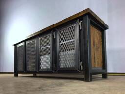 Modern Industrial Media Console, Console Table, Tv Stand, Entertainment Center, Console - thumbnail 1