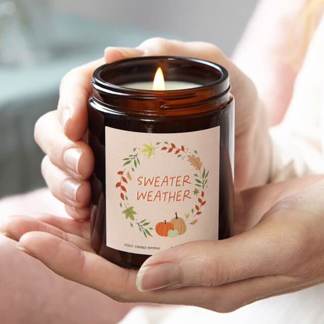 Sweater Weather Candle, Autumn Scented Home Decoration, Christmas Apothecary Candle - Personalised Gifts - image 1