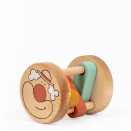 Wooden Baby Roller Rattle Vintage-Inspired Toy - thumbnail 2