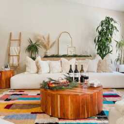 Colorful Moroccan Rug, Abstract Vertical Block Berber Shag Rug Large Area Multicolor Wool Carpet - thumbnail 3