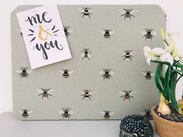 Sophie Allport Bee Fabric Covered Cork Board/Pin - image 1