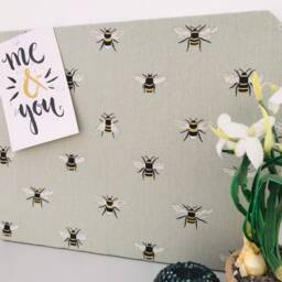 Sophie Allport Bee Fabric Covered Cork Board/Pin - thumbnail 2