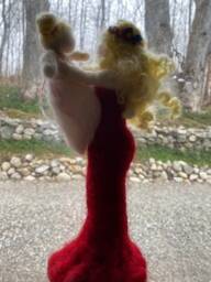 Mother & Toddler Daughter Wool Doll Sculpture