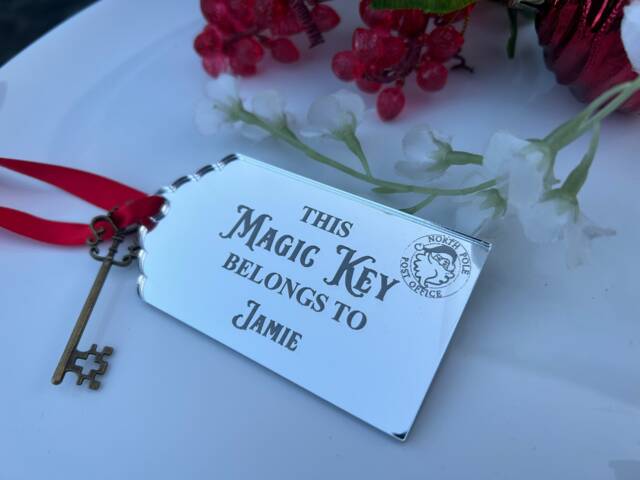 Personalised Magical Santa Key - Christmas Eve Box Decoration Tradition - image 1