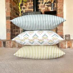 1405. Spray Duck Egg On White, Handmade 100% Cotton Cushion Cover, Various Sizes - thumbnail 3