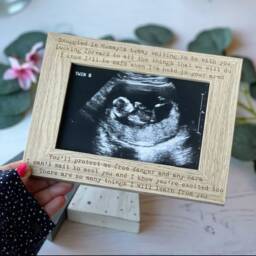 Daddy - Grandparent To Be Poem Baby Scan Photo Frame Newbaby Pregnancy Wood Gift For Announcement - thumbnail 2
