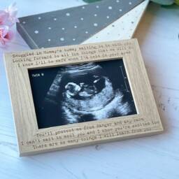 Daddy - Grandparent To Be Poem Baby Scan Photo Frame Newbaby Pregnancy Wood Gift For Announcement - thumbnail 3