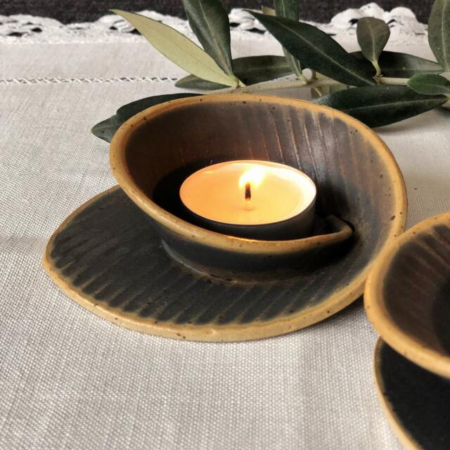 Handmade Stoneware Shabbat Candle Holders Minimalist Judaica Decor - image 1