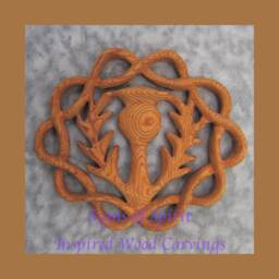 Scottish Thistle in Celtic Knot Braid Wood Carving Emblem Of Scotland Heritage Home Outlander Highlander Wall Art - thumbnail 4