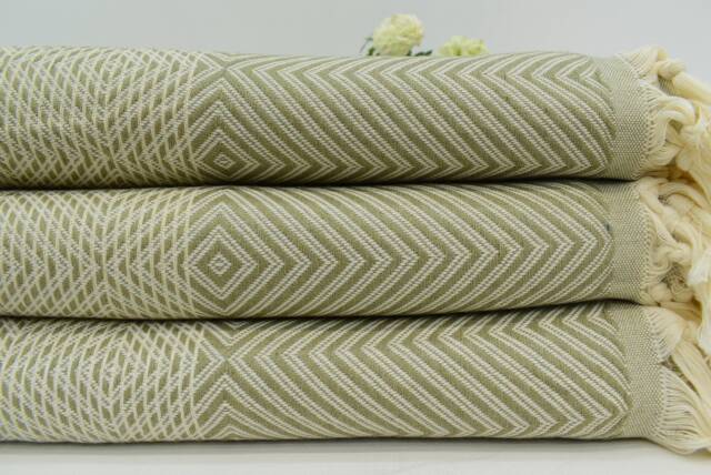 "Turkish Blanket, Organic Blanket, Bedding Bedspread, 75"" X 87" - image 1