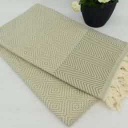 "Turkish Blanket, Organic Blanket, Bedding Bedspread, 75"" X 87" - thumbnail 3