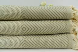"Turkish Blanket, Organic Blanket, Bedding Bedspread, 75"" X 87" - thumbnail 1