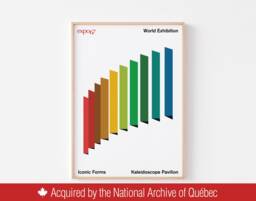 Expo 67 Kaleidoscope Poster Print Montreal Canada Mid Century Modern 1967 Pine Forest Scandinavian Danish Abstract Habitat Logo Ernst Roch - thumbnail 1